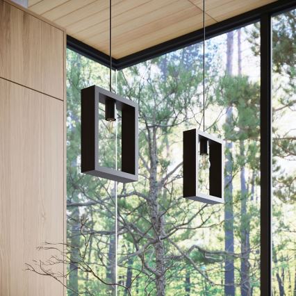 Hanglamp aan een koord ARIES 1xE27/15W/230V beuken/wengé