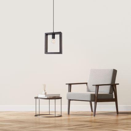 Hanglamp aan een koord ARIES 1xE27/15W/230V beuken/wengé