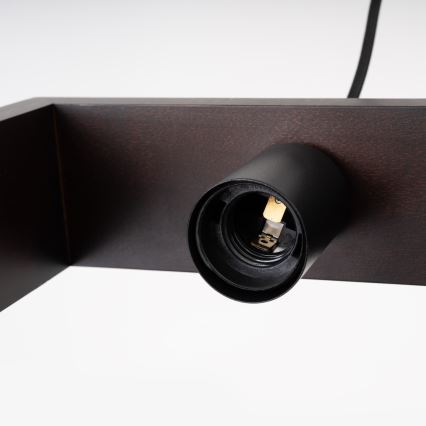 Hanglamp aan een koord ARIES 1xE27/15W/230V beuken/wengé