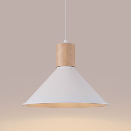 Suspension filaire JAGA 1xE27/15W/230V d. 30 cm blanc
