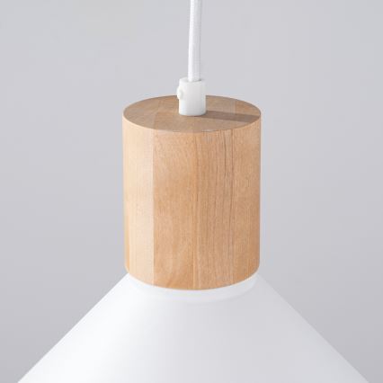 Suspension filaire JAGA 1xE27/15W/230V d. 30 cm blanc