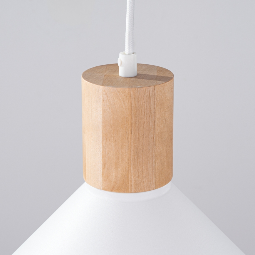 Suspension filaire JAGA 1xE27/15W/230V d. 30 cm blanc