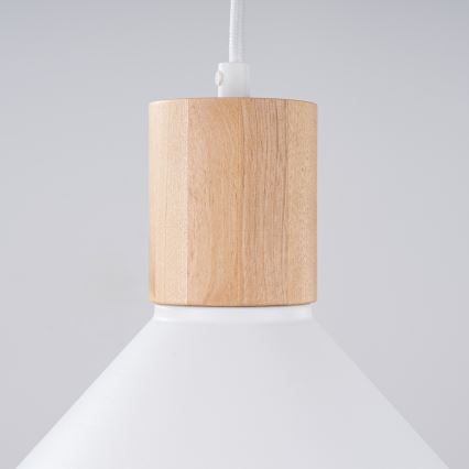 Suspension filaire JAGA 1xE27/15W/230V d. 30 cm blanc