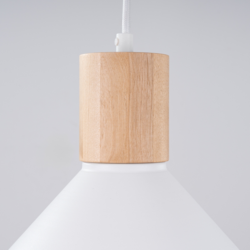 Suspension filaire JAGA 1xE27/15W/230V d. 30 cm blanc