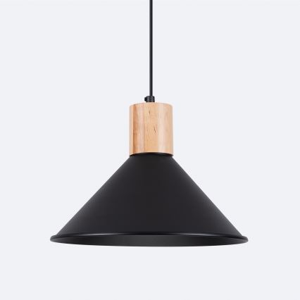Hanglamp aan een koord JAGA 1xE27/15W/230V diameter 30 cm zwart
