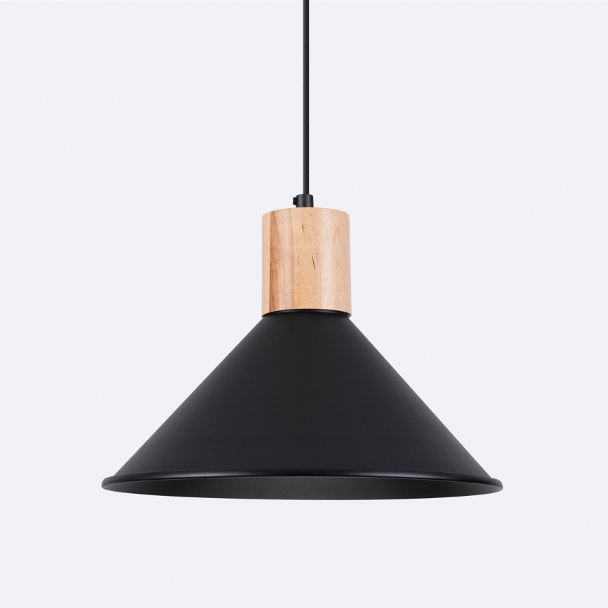 Hanglamp aan een koord JAGA 1xE27/15W/230V diameter 30 cm zwart