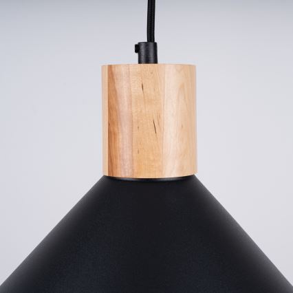 Hanglamp aan een koord JAGA 1xE27/15W/230V diameter 30 cm zwart