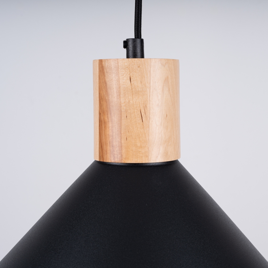 Hanglamp aan een koord JAGA 1xE27/15W/230V diameter 30 cm zwart
