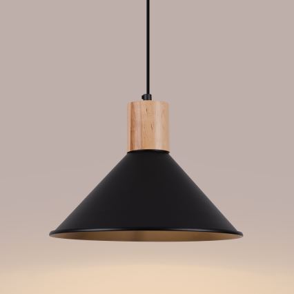 Suspension filaire JAGA 1xE27/15W/230V d. 30 cm noir