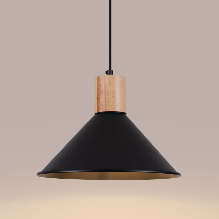 Suspension filaire JAGA 1xE27/15W/230V d. 30 cm noir