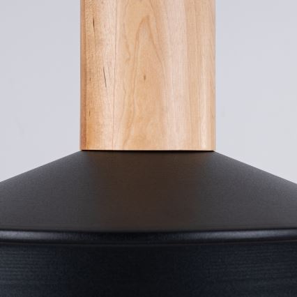 Suspension filaire FANO 1xE27/15W/230V d. 34 cm noir