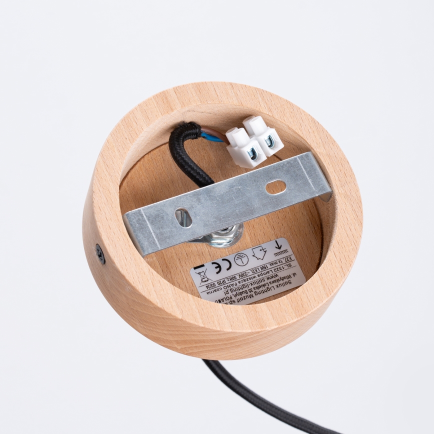 Suspension filaire FANO 1xE27/15W/230V d. 34 cm noir