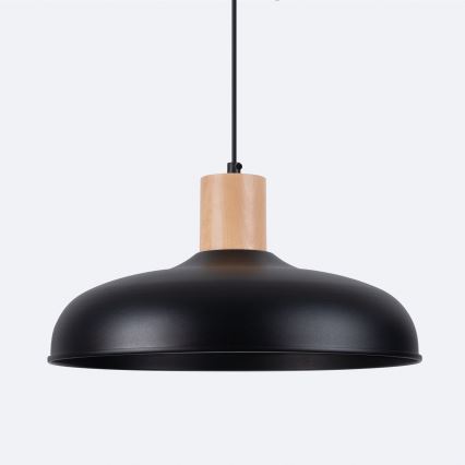 Suspension filaire INDY 1xE27/15W/230V d. 38 cm noir