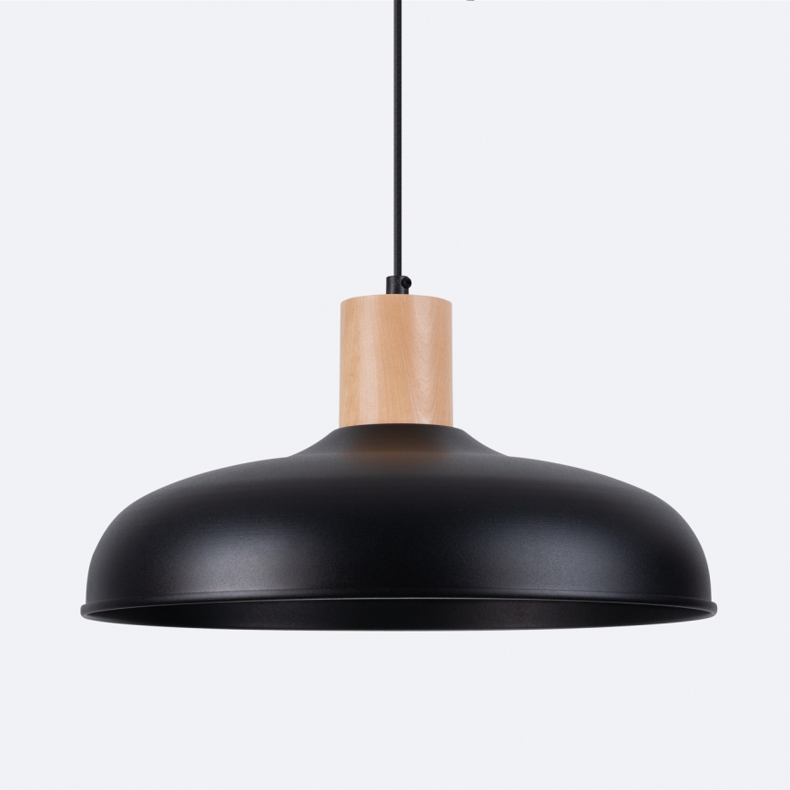 Suspension filaire INDY 1xE27/15W/230V d. 38 cm noir