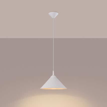 Hanglamp aan een koord ZUMA 1xE27/15W/230V diameter 30 cm wit