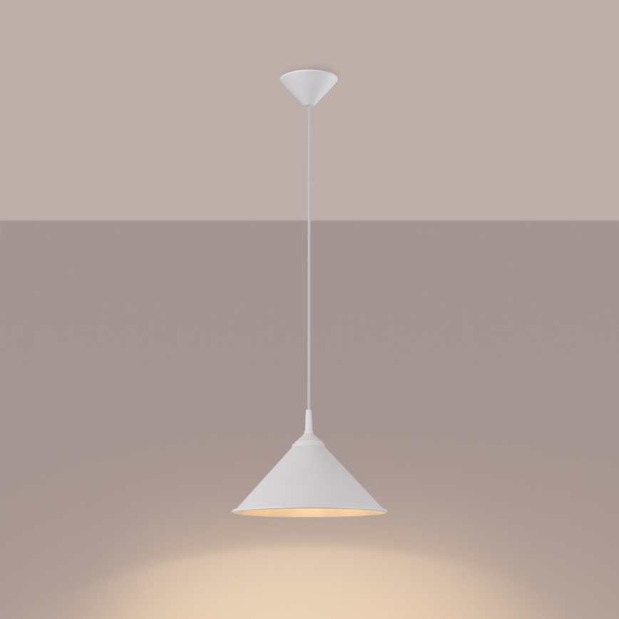 Hanglamp aan een koord ZUMA 1xE27/15W/230V diameter 30 cm wit