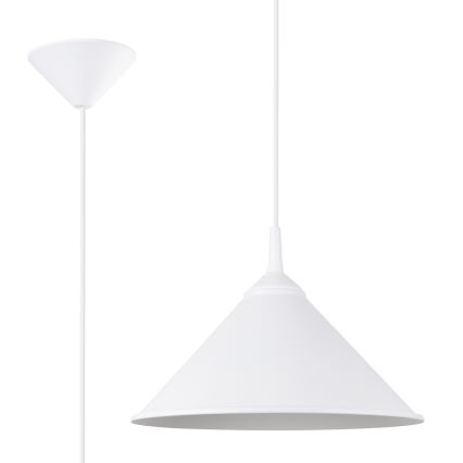 Hanglamp aan een koord ZUMA 1xE27/15W/230V diameter 30 cm wit