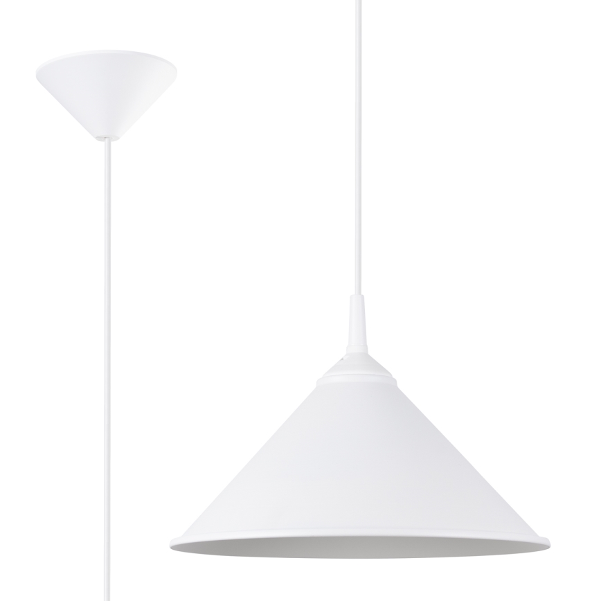 Hanglamp aan een koord ZUMA 1xE27/15W/230V diameter 30 cm wit