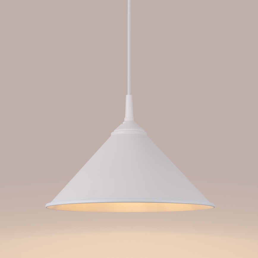 Hanglamp aan een koord ZUMA 1xE27/15W/230V diameter 30 cm wit