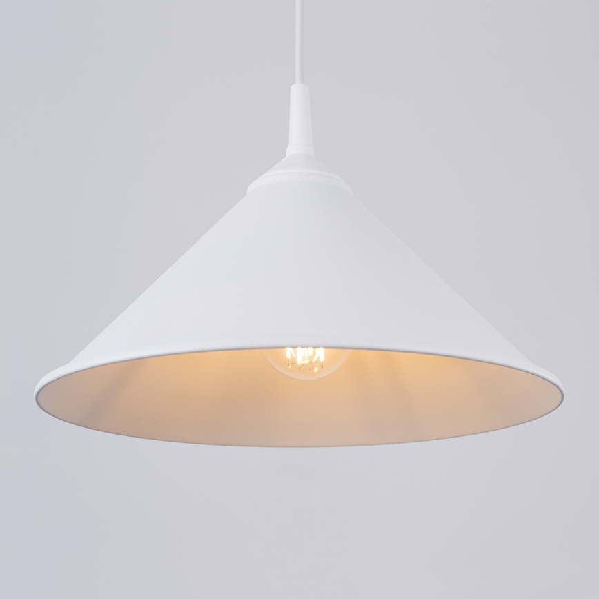 Hanglamp aan een koord ZUMA 1xE27/15W/230V diameter 30 cm wit