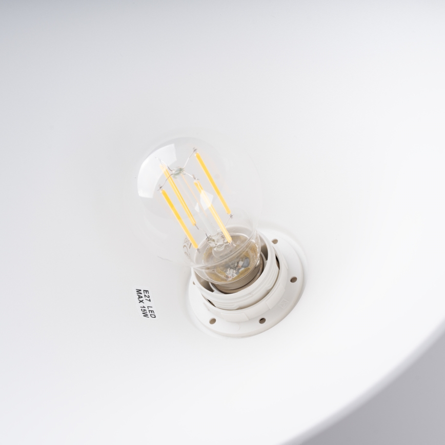 Hanglamp aan een koord ZUMA 1xE27/15W/230V diameter 30 cm wit