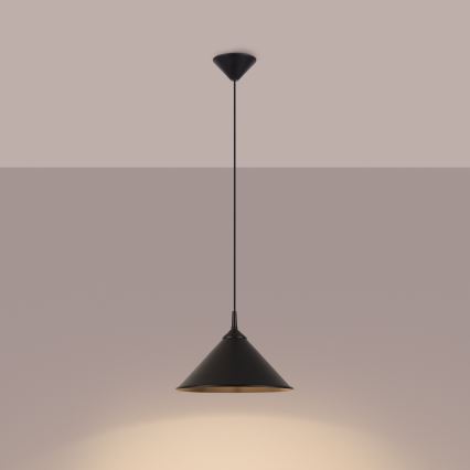 Hanglamp aan een koord ZUMA 1xE27/15W/230V diameter 30 cm zwart