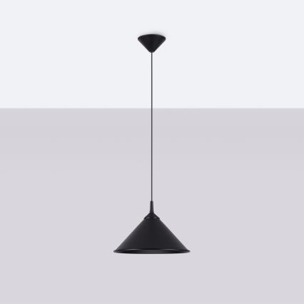 Hanglamp aan een koord ZUMA 1xE27/15W/230V diameter 30 cm zwart