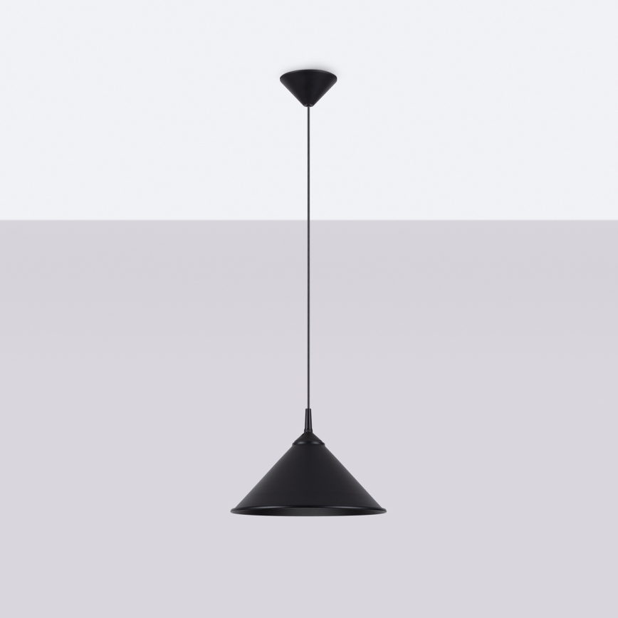 Hanglamp aan een koord ZUMA 1xE27/15W/230V diameter 30 cm zwart