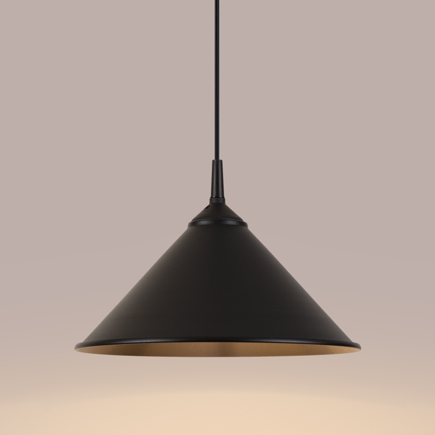Hanglamp aan een koord ZUMA 1xE27/15W/230V diameter 30 cm zwart