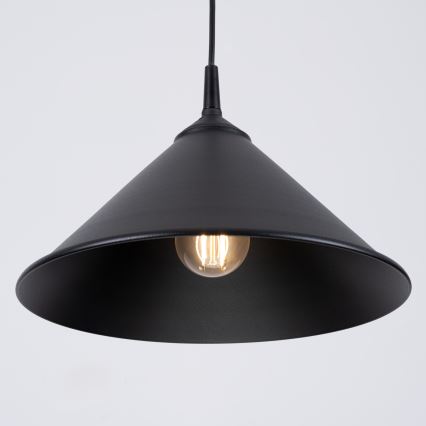 Hanglamp aan een koord ZUMA 1xE27/15W/230V diameter 30 cm zwart