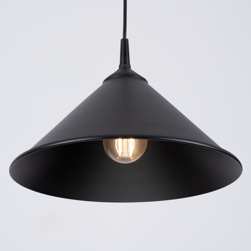 Hanglamp aan een koord ZUMA 1xE27/15W/230V diameter 30 cm zwart