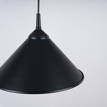 Hanglamp aan een koord ZUMA 1xE27/15W/230V diameter 30 cm zwart
