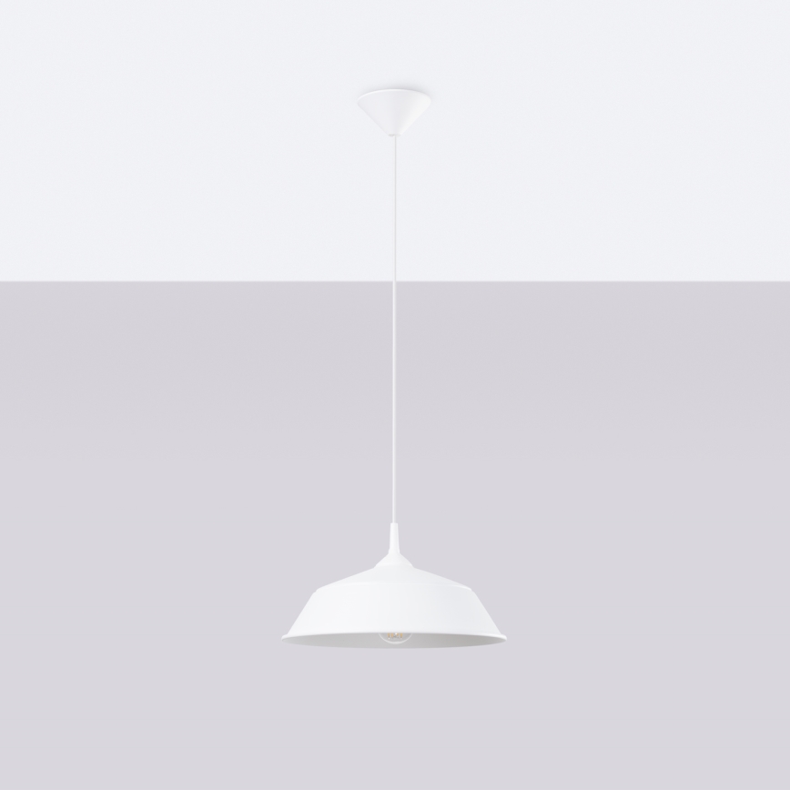 Hanglamp aan een koord FRIKA 1xE27/15W/230V diameter 34 cm wit