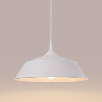 Hanglamp aan een koord FRIKA 1xE27/15W/230V diameter 34 cm wit