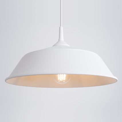 Hanglamp aan een koord FRIKA 1xE27/15W/230V diameter 34 cm wit