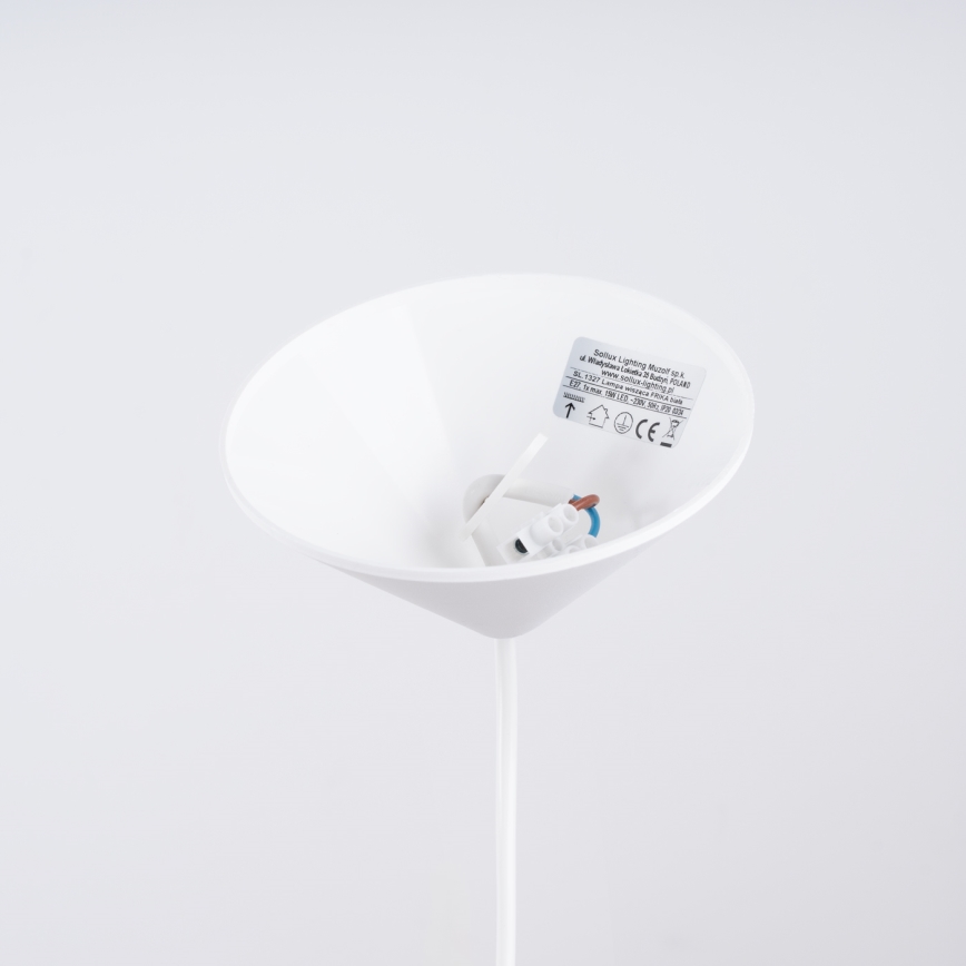 Suspension filaire FRIKA 1xE27/15W/230V d. 34 cm blanc