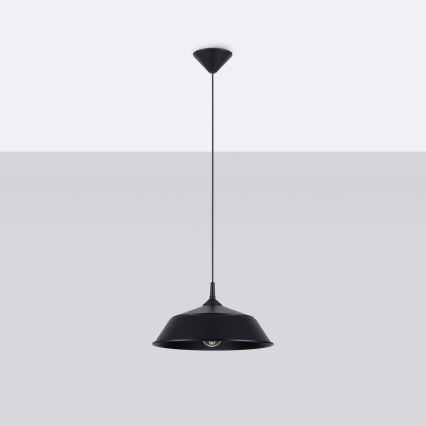 Hanglamp aan een koord FRIKA 1xE27/15W/230V diameter 34 cm zwart