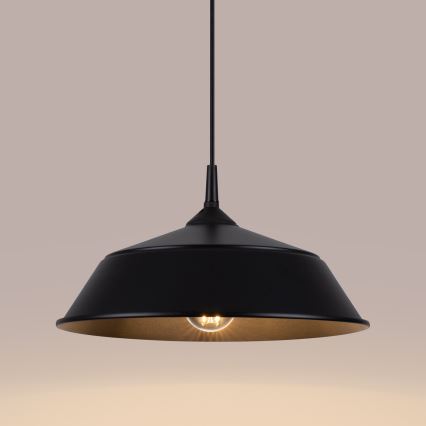 Hanglamp aan een koord FRIKA 1xE27/15W/230V diameter 34 cm zwart