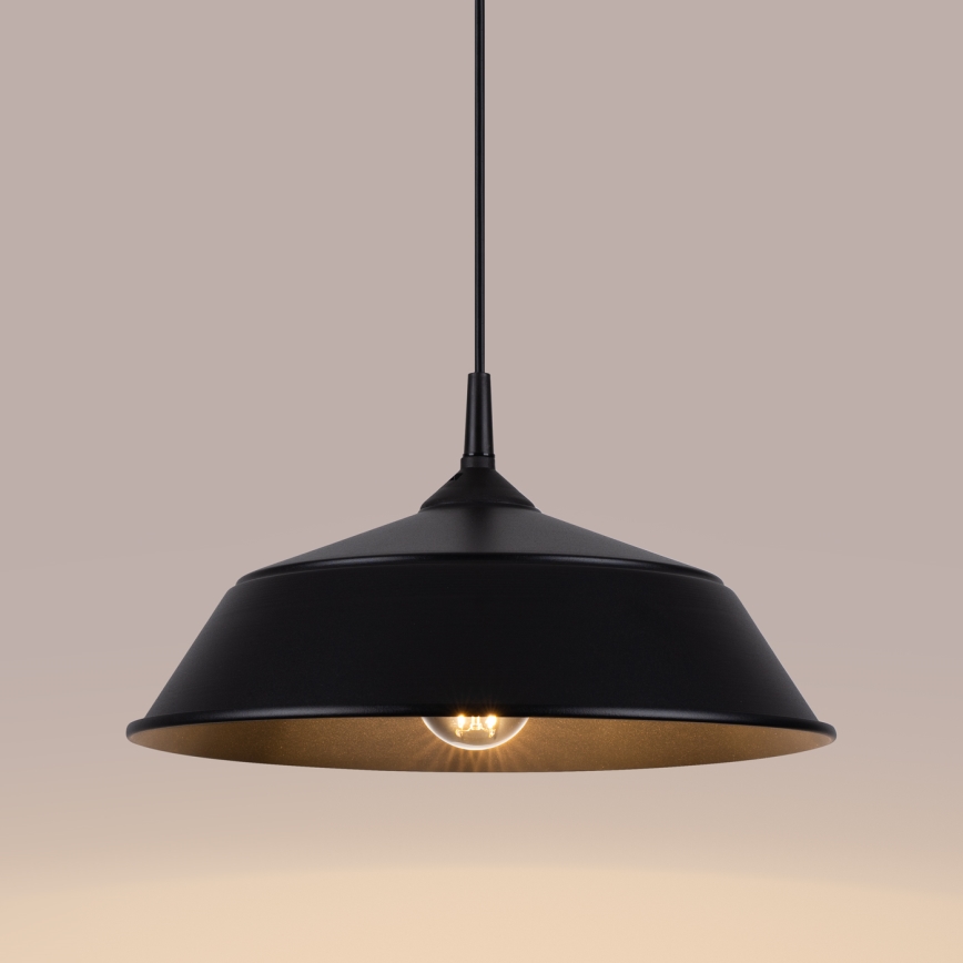 Hanglamp aan een koord FRIKA 1xE27/15W/230V diameter 34 cm zwart