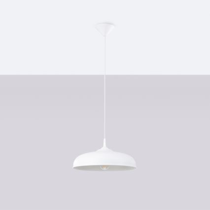 Hanglamp aan een koord GINA 1xE27/15W/230V diameter 38 cm wit