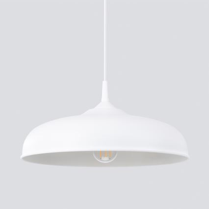 Hanglamp aan een koord GINA 1xE27/15W/230V diameter 38 cm wit