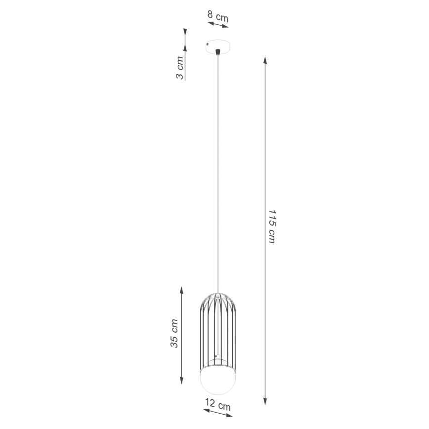 Hanglamp aan een koord BRINA 1xG9/8W/230V zwart