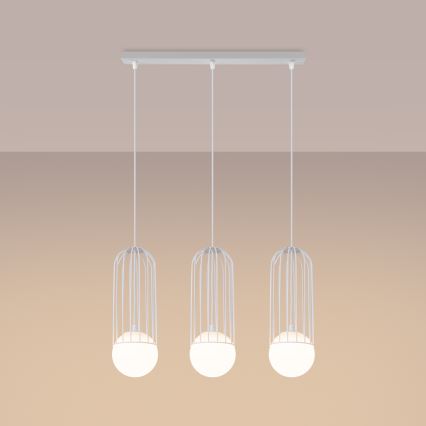 Hanglamp aan een koord BRINA 3xG9/8W/230V wit