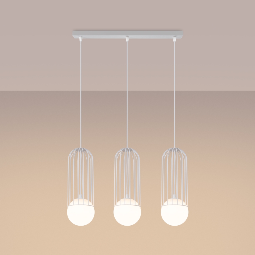Hanglamp aan een koord BRINA 3xG9/8W/230V wit