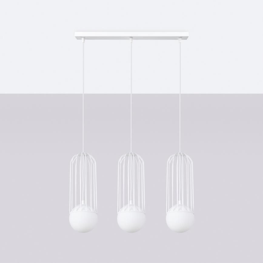 Hanglamp aan een koord BRINA 3xG9/8W/230V wit
