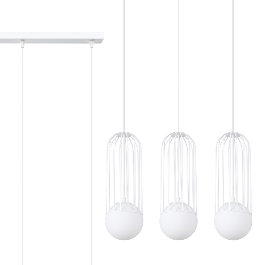 Hanglamp aan een koord BRINA 3xG9/8W/230V wit