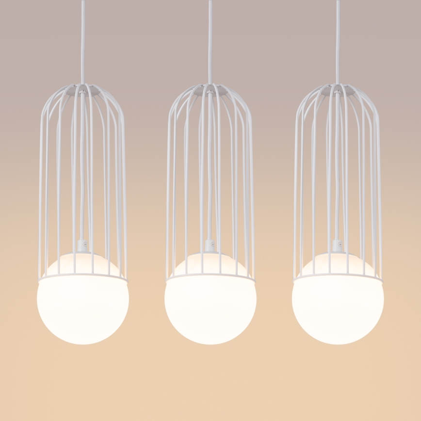 Hanglamp aan een koord BRINA 3xG9/8W/230V wit