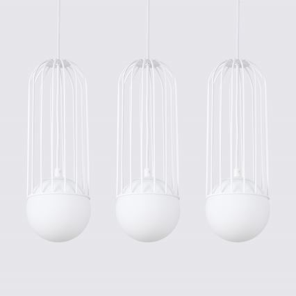 Hanglamp aan een koord BRINA 3xG9/8W/230V wit