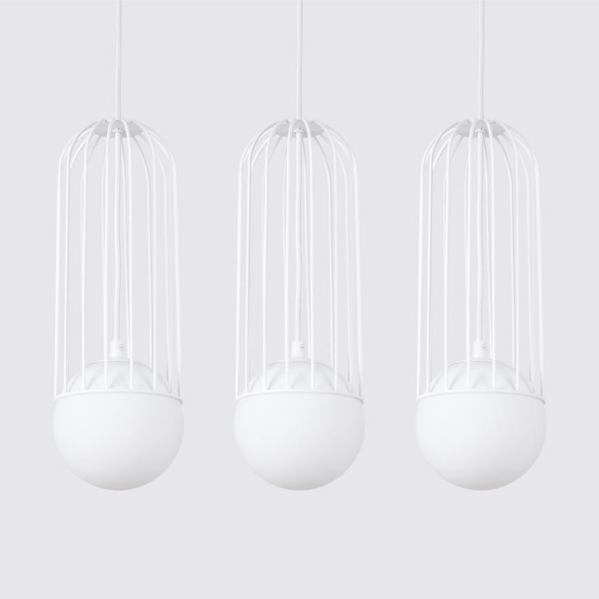 Hanglamp aan een koord BRINA 3xG9/8W/230V wit