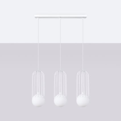 Suspension filaire BRINA 3xG9/8W/230V blanc